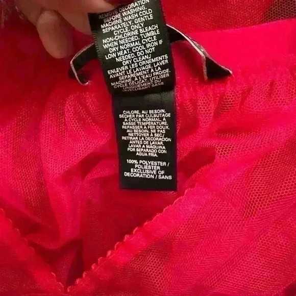 Y2K Victoria’s Secret Red Mesh Christmas Slip Dress - Picture 8 of 8